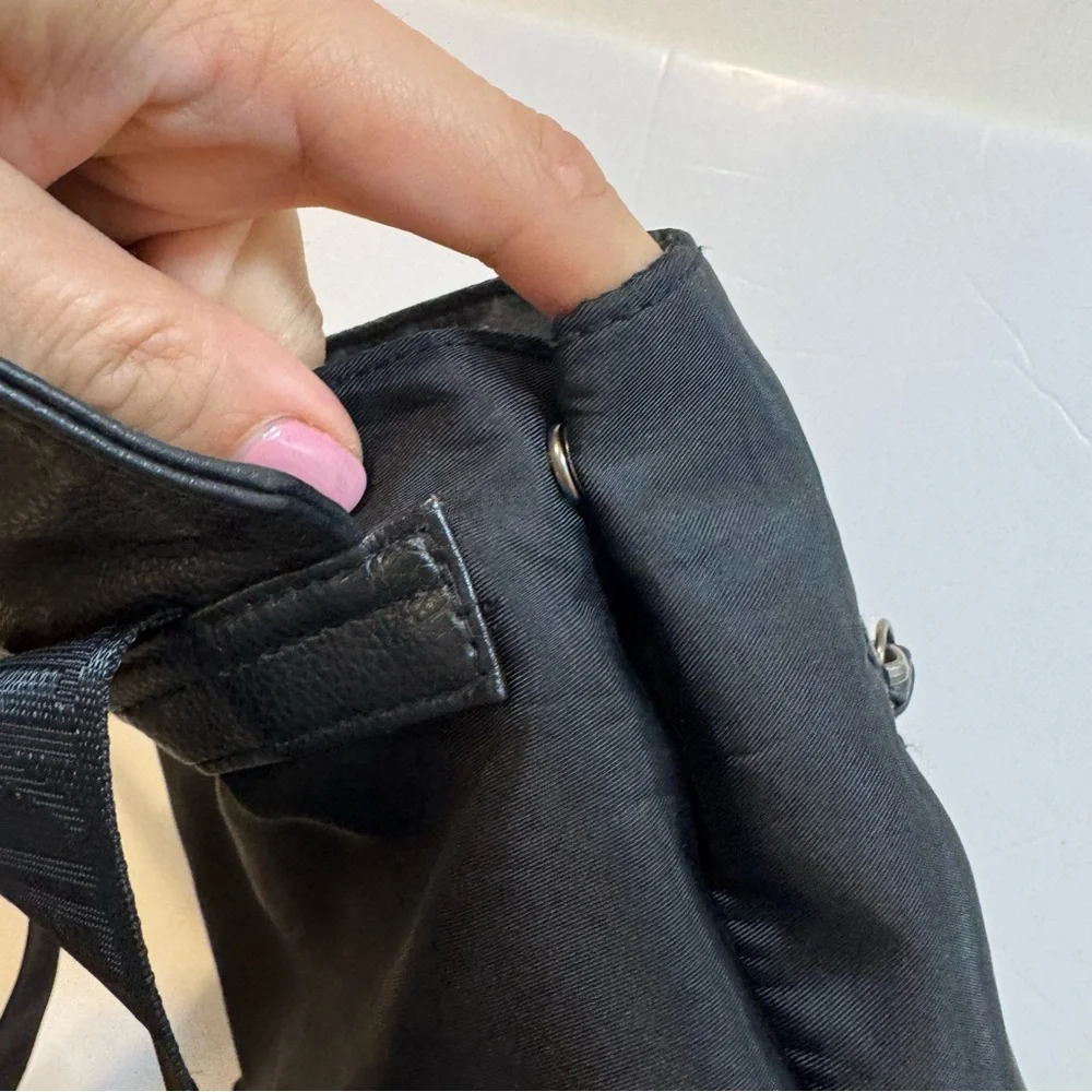 Botkier New York Black Backpack – Nylon & Faux Leather Travel Style